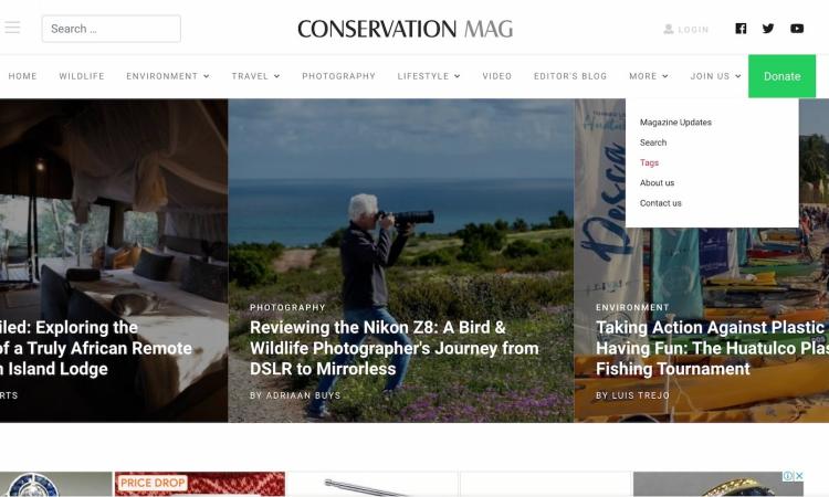 Consevation Mag Website Update