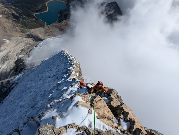 climbing assiniboine mountain canada rockies