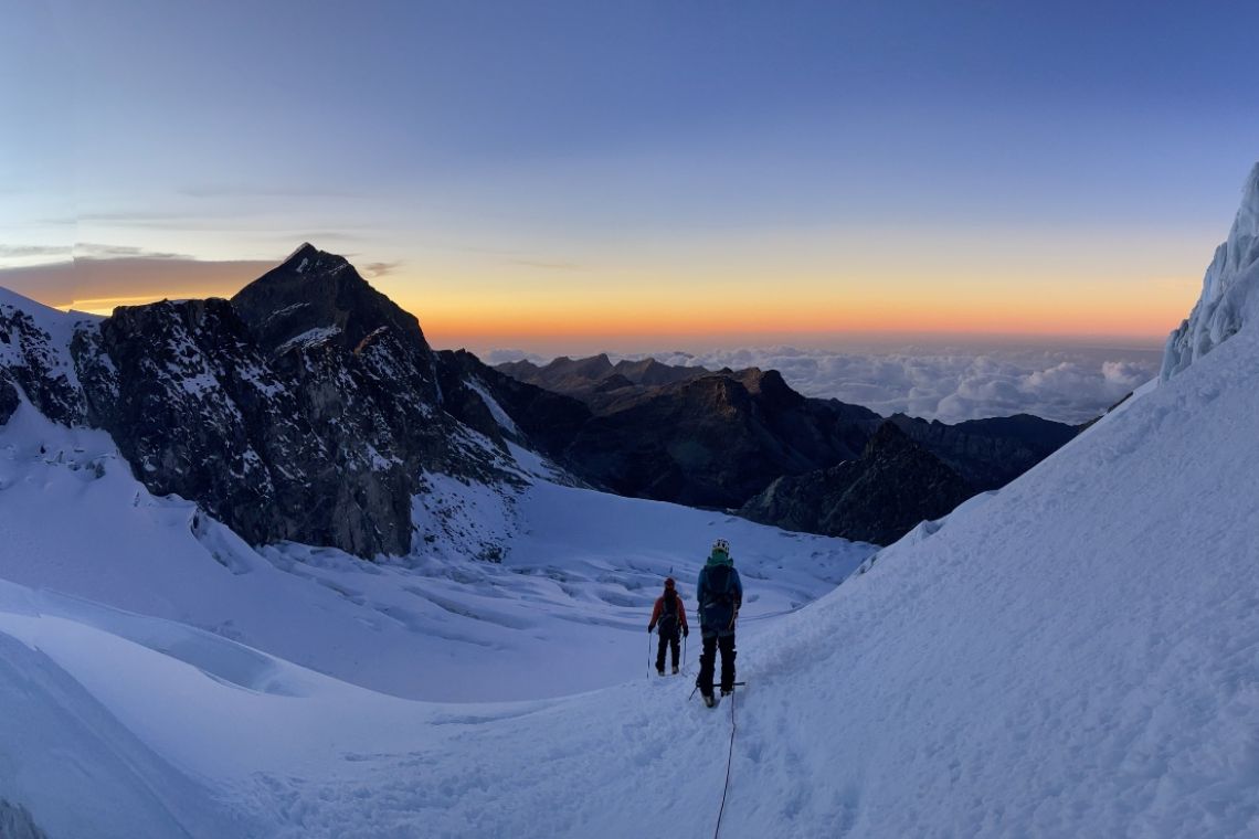 A beautiful image while descending down Pico Simon Bolivar