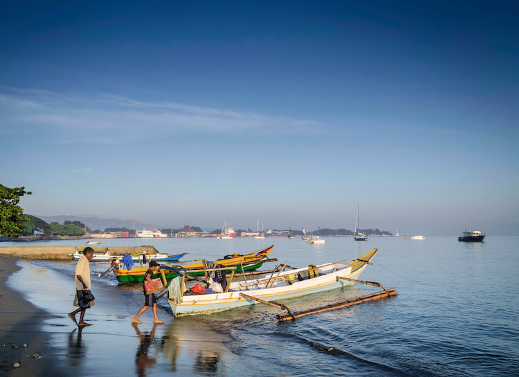 A view of the beach on Dili. 